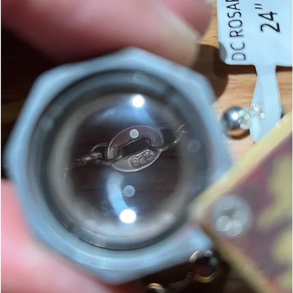 Large 925 Sterling Silver Rosary 24” 5mm Beads Rosario De Plata Handmade Italy - Picture 7 of 7